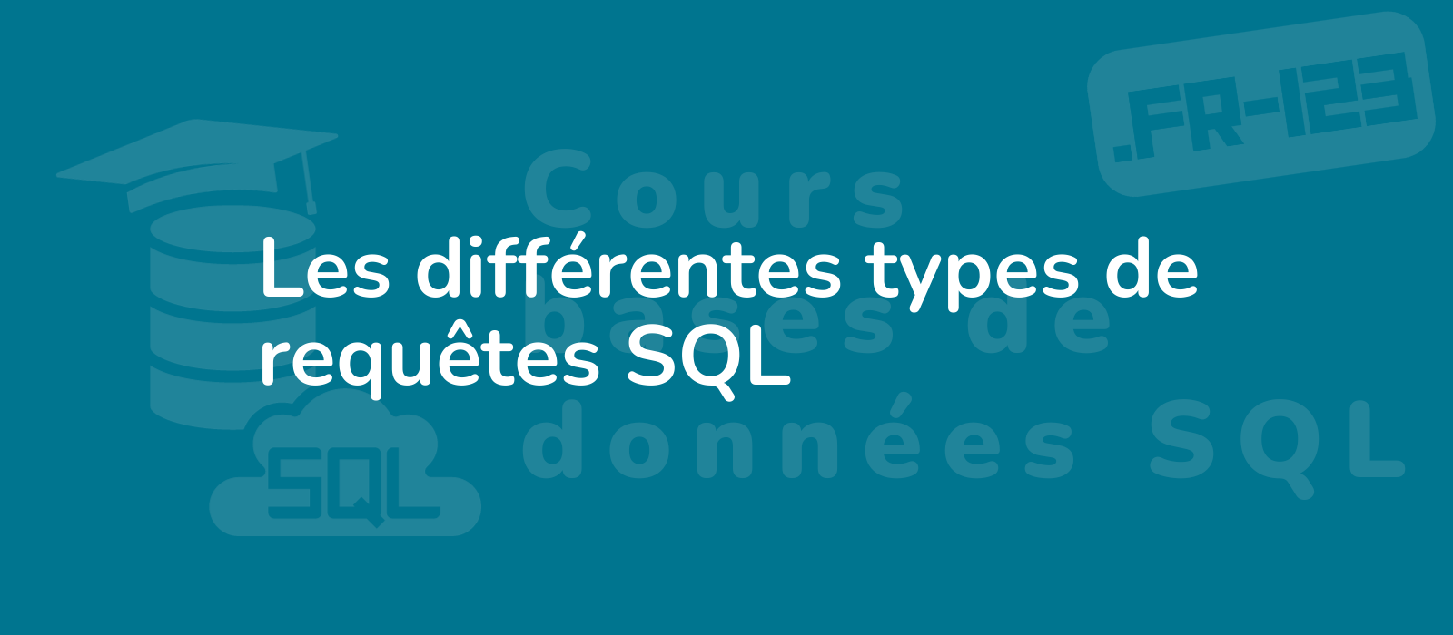 a visually appealing image displaying various sql query types with a professional touch in high resolution